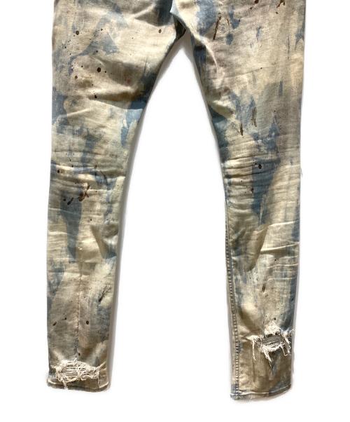 LOST ANGELS（ロストエンジェル）LOST ANGELS (ロストエンジェル) JOSHUA DISTRESSED PAINT SLIM DENIM/ペイントスキニークラッシュデニム ライトブルー サイズ:W30の古着・服飾アイテム