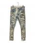 LOST ANGELS（ロストエンジェル）の古着「JOSHUA DISTRESSED PAINT SLIM DENIM/ペイントスキニークラッシュデニム」｜ライトブルー