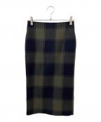 MADISON BLUEマディソンブルー）の古着「SOFIE LONG SK CHECK」｜カーキ