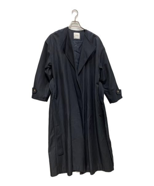 Spick and Span（スピック＆スパン）Spick and Span (スピック＆スパン) C/Cu ノーカラートレンチコート ネイビー サイズ:38の古着・服飾アイテム