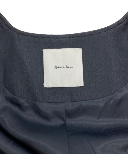 Spick and Span（スピック＆スパン）Spick and Span (スピック＆スパン) C/Cu ノーカラートレンチコート ネイビー サイズ:38の古着・服飾アイテム