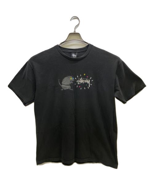 stussy（ステューシー）stussy (ステューシー) プリントTシャツ ブラック サイズ:Lの古着・服飾アイテム
