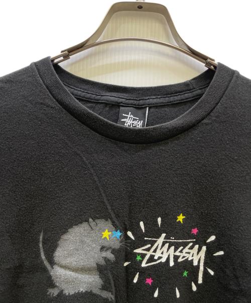 stussy（ステューシー）stussy (ステューシー) プリントTシャツ ブラック サイズ:Lの古着・服飾アイテム
