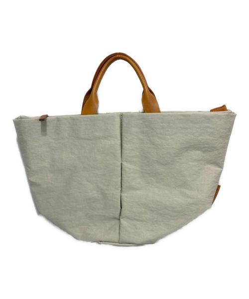 TUTUMU（ツツム）TUTUMU (ツツム) 豊岡鞄 (トヨオカカバン) Marche ハンドバッグ ベージュ×ブラウンの古着・服飾アイテム