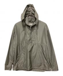 MARKAWARE（マーカウェア）の古着「SILK TAFFETA HALF ZIP SHIRT」｜カーキ