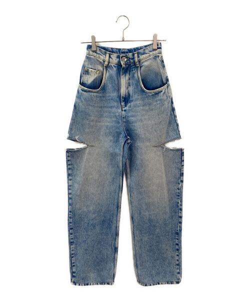 Maison Margiela（メゾンマルジェラ）Maison Margiela (メゾンマルジェラ) 5 POCKETS スラッシュディテールデニムパンツ インディゴ サイズ:36の古着・服飾アイテム