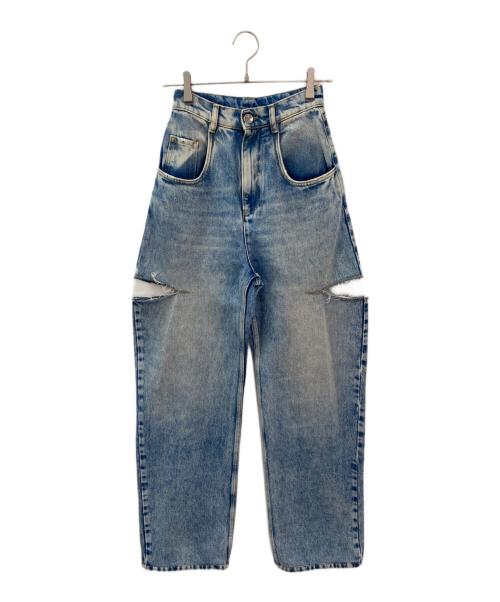 Maison Margiela（メゾンマルジェラ）Maison Margiela (メゾンマルジェラ) 5 POCKETS スラッシュディテールデニムパンツ インディゴ サイズ:36の古着・服飾アイテム