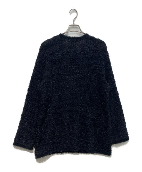 UNITED ARROWS（ユナイテッドアローズ）UNITED ARROWS (ユナイテッドアローズ) ツイード モール パイピング カーディガン ブラック サイズ:-の古着・服飾アイテム