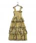 GANNI（ガニー）の古着「TIERED MIDI DRESS」｜イエロー