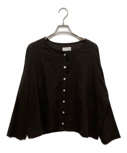 HUIS（ハウス）HUIS (ハウス) ウォッシャブルウールショートカーディガン ブラウン サイズ:FREEの古着・服飾アイテム