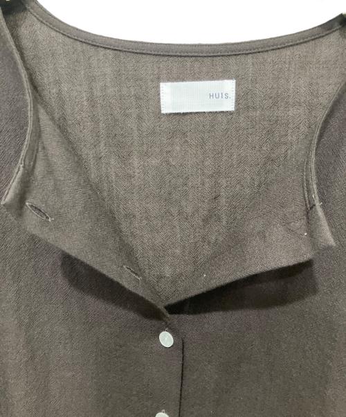 HUIS（ハウス）HUIS (ハウス) ウォッシャブルウールショートカーディガン ブラウン サイズ:FREEの古着・服飾アイテム