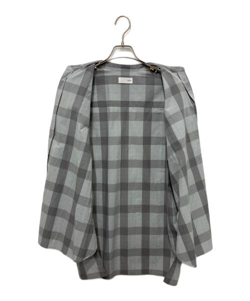 HUIS（ハウス）HUIS (ハウス) チェックシャツ グレー サイズ:Fの古着・服飾アイテム