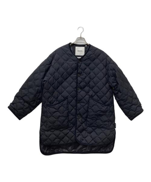 Gymphlex（ジムフレックス）Gymphlex (ジムフレックス) キルティングコート　ナイロンタフタ キルトダウン カラーレスコート ブラック サイズ:14の古着・服飾アイテム