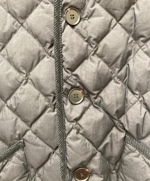 Gymphlex（ジムフレックス）Gymphlex (ジムフレックス) キルティングコート　ナイロンタフタ キルトダウン カラーレスコート ブラック サイズ:14の古着・服飾アイテム