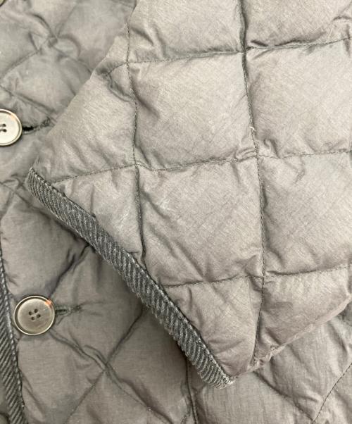 Gymphlex（ジムフレックス）Gymphlex (ジムフレックス) キルティングコート　ナイロンタフタ キルトダウン カラーレスコート ブラック サイズ:14の古着・服飾アイテム