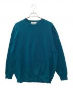 Graphpaperグラフペーパー）の古着「High Density Crew Neck Knit　GM233-80062C」｜グリーン