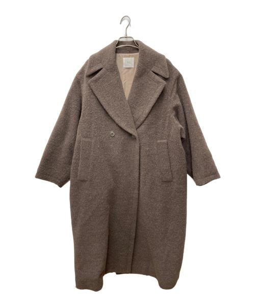 IENA LA BOUCLE（イエナ ラ ブークル）IENA LA BOUCLE (イエナ ラ ブークル) アルパカシャギー オーバーコート ブラウン サイズ:36の古着・服飾アイテム