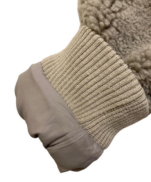 THREE DOTS（スリードッツ）THREE DOTS (スリードッツ) upcycled eco fur hoodie blouson グレー サイズ:40の古着・服飾アイテム