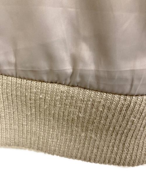 THREE DOTS（スリードッツ）THREE DOTS (スリードッツ) upcycled eco fur hoodie blouson グレー サイズ:40の古着・服飾アイテム