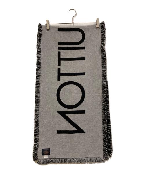 LOUIS VUITTON（ルイ ヴィトン）LOUIS VUITTON (ルイ ヴィトン) カシミヤウールストール ブラック×グレーの古着・服飾アイテム