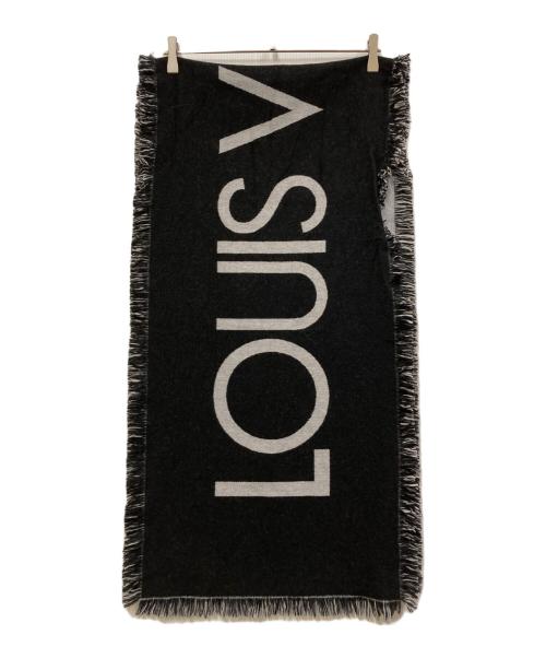 LOUIS VUITTON（ルイ ヴィトン）LOUIS VUITTON (ルイ ヴィトン) カシミヤウールストール ブラック×グレーの古着・服飾アイテム