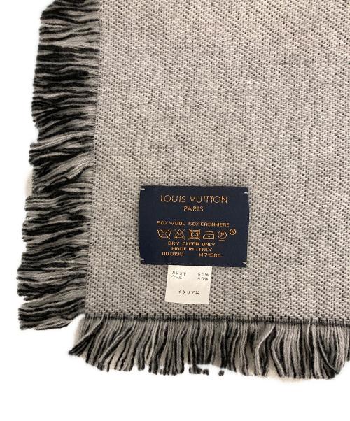LOUIS VUITTON（ルイ ヴィトン）LOUIS VUITTON (ルイ ヴィトン) カシミヤウールストール ブラック×グレーの古着・服飾アイテム