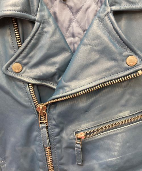 glamb（グラム）glamb (グラム) ダブルライダースジャケット ブルー サイズ:1の古着・服飾アイテム