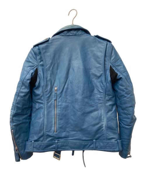 glamb（グラム）glamb (グラム) ダブルライダースジャケット ブルー サイズ:1の古着・服飾アイテム