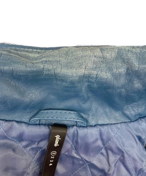 glamb（グラム）glamb (グラム) ダブルライダースジャケット ブルー サイズ:1の古着・服飾アイテム