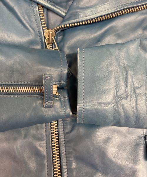 glamb（グラム）glamb (グラム) ダブルライダースジャケット ブルー サイズ:1の古着・服飾アイテム