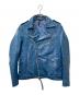 glamb（グラム）の古着「ダブルライダースジャケット」｜ブルー
