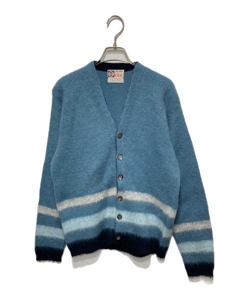 YOUNG BREED by REVERE（ヤングブリード）YOUNG BREED BY REVERE (ヤングブリード) モヘア混ニットカーディガン ブルー サイズ:Mの古着・服飾アイテム