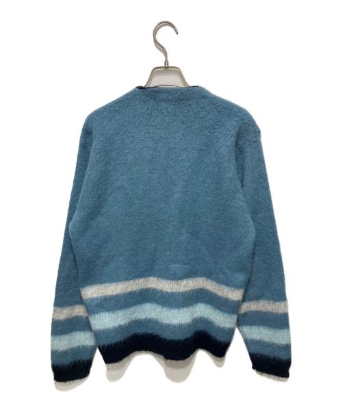 YOUNG BREED by REVERE（ヤングブリード）YOUNG BREED BY REVERE (ヤングブリード) モヘア混ニットカーディガン ブルー サイズ:Mの古着・服飾アイテム