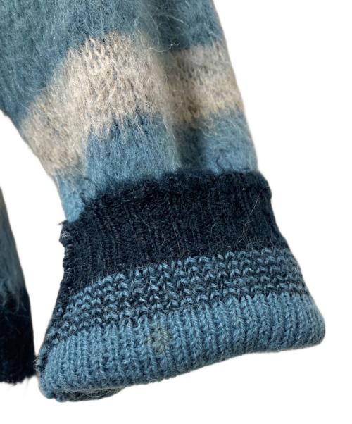 YOUNG BREED by REVERE（ヤングブリード）YOUNG BREED BY REVERE (ヤングブリード) モヘア混ニットカーディガン ブルー サイズ:Mの古着・服飾アイテム