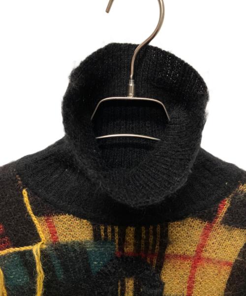 J.W.ANDERSON（ジェイダブリューアンダーソン）J.W.ANDERSON (ジェイダブリューアンダーソン) パッチワークモヘアニット ブラック サイズ:Ｓの古着・服飾アイテム