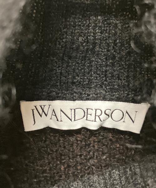 J.W.ANDERSON（ジェイダブリューアンダーソン）J.W.ANDERSON (ジェイダブリューアンダーソン) パッチワークモヘアニット ブラック サイズ:Ｓの古着・服飾アイテム