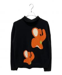 J.W.ANDERSON（ジェイダブリューアンダーソン）の古着「Multi Elephant Turtleneck Jumper」｜ブラック