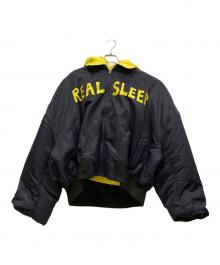 J.W.ANDERSON（ジェイダブリューアンダーソン）の古着「REAL SLEEP BOMBER JACKET」｜ネイビー×イエロー
