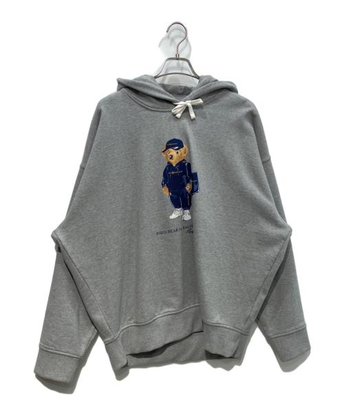 POLO RALPH LAUREN（ポロ・ラルフローレン）POLO RALPH LAUREN (ポロ・ラルフローレン) BEAMS (ビームス) プルオーバーパーカー　ポロベア グレー サイズ:XLの古着・服飾アイテム
