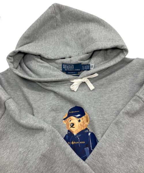 POLO RALPH LAUREN（ポロ・ラルフローレン）POLO RALPH LAUREN (ポロ・ラルフローレン) BEAMS (ビームス) プルオーバーパーカー　ポロベア グレー サイズ:XLの古着・服飾アイテム