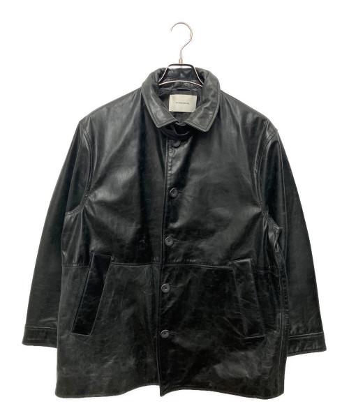 MAISON SPECIAL（メゾンスペシャル）MAISON SPECIAL (メゾンスペシャル) Buffalo Crack Leather Dress-Over Car Coat ブラック サイズ:SIZE0の古着・服飾アイテム