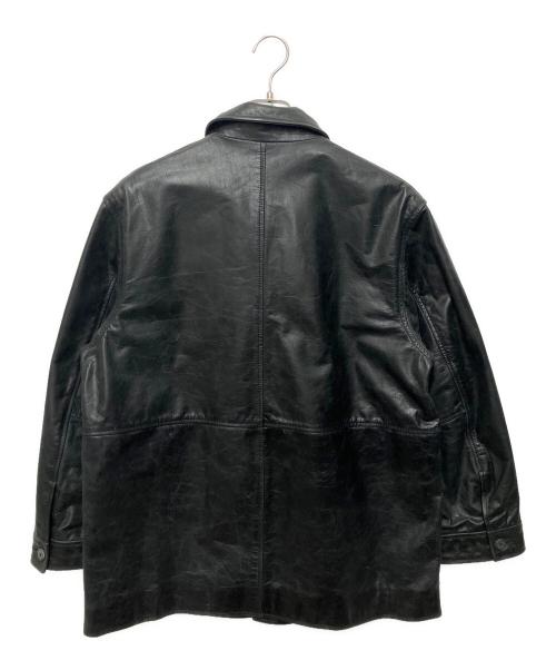 MAISON SPECIAL（メゾンスペシャル）MAISON SPECIAL (メゾンスペシャル) Buffalo Crack Leather Dress-Over Car Coat ブラック サイズ:SIZE0の古着・服飾アイテム