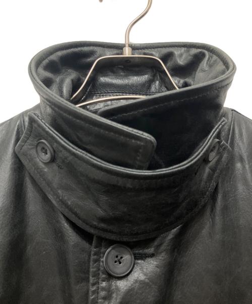 MAISON SPECIAL（メゾンスペシャル）MAISON SPECIAL (メゾンスペシャル) Buffalo Crack Leather Dress-Over Car Coat ブラック サイズ:SIZE0の古着・服飾アイテム