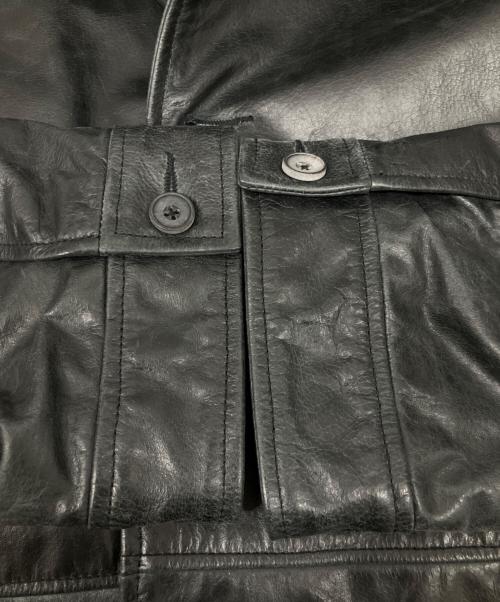 MAISON SPECIAL（メゾンスペシャル）MAISON SPECIAL (メゾンスペシャル) Buffalo Crack Leather Dress-Over Car Coat ブラック サイズ:SIZE0の古着・服飾アイテム