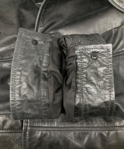 MAISON SPECIAL（メゾンスペシャル）MAISON SPECIAL (メゾンスペシャル) Buffalo Crack Leather Dress-Over Car Coat ブラック サイズ:SIZE0の古着・服飾アイテム