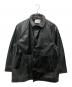 MAISON SPECIAL（メゾンスペシャル）の古着「Buffalo Crack Leather Dress-Over Car Coat」｜ブラック