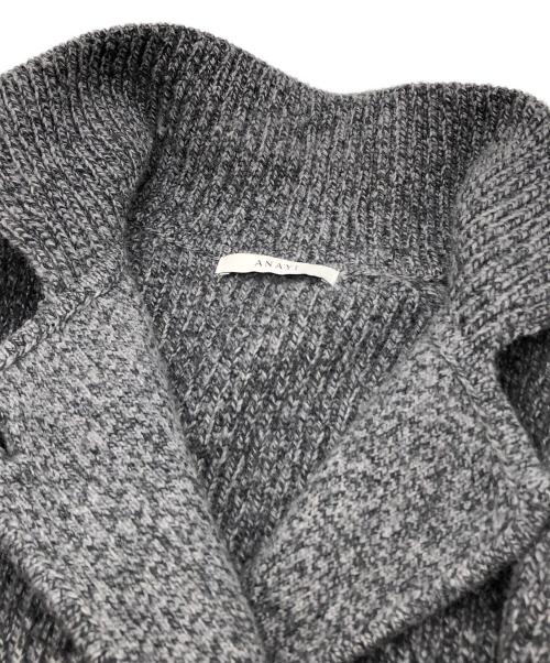 ANAYI（アナイ）ANAYI (アナイ) スーパージロン襟付き カーディガン グレー サイズ:38の古着・服飾アイテム