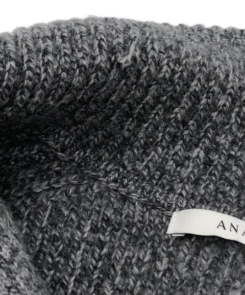 ANAYI（アナイ）ANAYI (アナイ) スーパージロン襟付き カーディガン グレー サイズ:38の古着・服飾アイテム