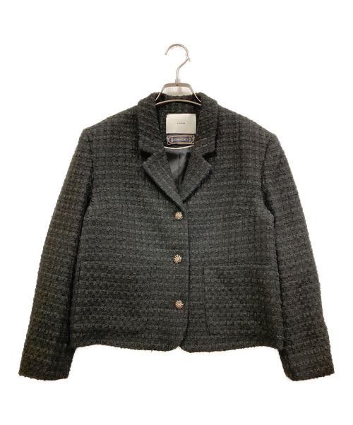ELBORN（エルボルン）ELBORN (エルボルン) TWEED SUIT BLAZER JACKET ブラック サイズ:36の古着・服飾アイテム