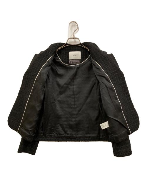 ELBORN（エルボルン）ELBORN (エルボルン) TWEED SUIT BLAZER JACKET ブラック サイズ:36の古着・服飾アイテム